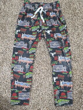 Kids Black Holiday Graphic Jogger Sweatpants